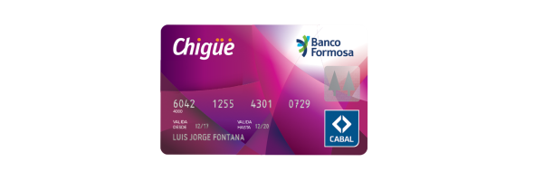 Tarjeta Chigüé Cabal